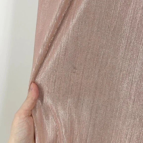 NWT Retrofete Yesi Lamé Maxi Dress in Dusty Pink
